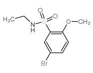 N-乙基-5-溴-2-甲氧基苯磺酰胺结构式