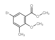5-溴-2-甲氧基-3-甲基苯甲酸甲酯结构式