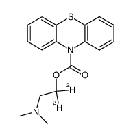 1-[2-(dimethylamino)ethyl-1,1-d2] phenothiazine-10-carboxylate结构式