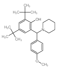 2-[(4-methoxyphenyl)-(1-piperidyl)methyl]-4,6-ditert-butyl-phenol结构式