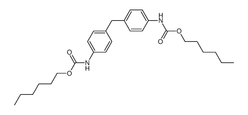 N,N'-(4,4'-methanediyl-diphenyl)-di(carbamic acid hexyl ester) Structure