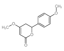 4-methoxy-6-(4-methoxyphenyl)-5,6-dihydropyran-2-one结构式
