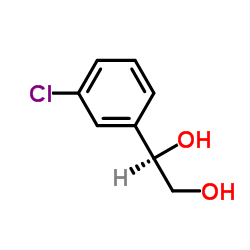 (R)-1-(3-氯苯基)-1,2-乙二醇结构式
