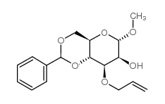甲基3-O-烯丙基-4,6-O-亚苄基-α-D-甘露吡喃糖苷结构式