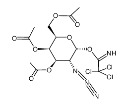 2-azido-3,4,6-tri-O-acetyl-2-deoxy-α-D-galactopyranosyl trichloroacetimidate结构式