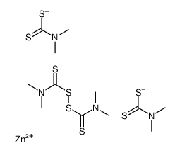 zinc,N,N-dimethylcarbamodithioate,dimethylcarbamothioylsulfanyl N,N-dimethylcarbamodithioate Structure