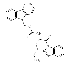 9H-fluoren-9-ylmethyl N-[(2S)-1-(benzotriazol-1-yl)-4-methylsulfanyl-1-oxobutan-2-yl]carbamate结构式