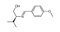 (E)-(S)-(-)-N-(2-hydroxy-1-isopropylethyl)p-methoxyphenylmethylideneamine结构式