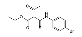 ethyl 2-((4-bromophenyl)carbamothioyl)-3-oxobutanoate结构式