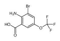 2-氨基-3-溴-5-(三氟甲氧基)苯甲酸结构式