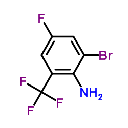 2-氨基-3-溴-5-氟三氟甲苯结构式