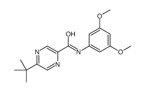 5-tert-butyl-N-(3,5-dimethoxyphenyl)pyrazine-2-carboxamide结构式