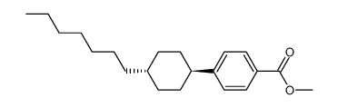 methyl 4-(trans-4-heptylcyclohexyl)benzoate结构式