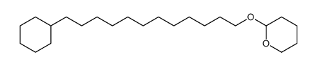 2-(12-cyclohexyldodecoxy)oxane结构式