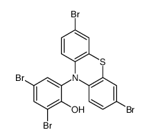 2,4-dibromo-6-(3,7-dibromophenothiazin-10-yl)phenol结构式