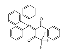1,3-Butanedione, 4,4,4-trifluoro-1-phenyl-2-(triphenylarsoranylidene) Structure