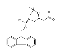 (3R)-3-叔丁氧基-4-(9-芴甲氧基)羧氨基丁酸结构式