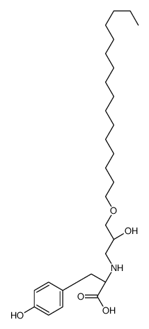 (2S)-2-[(3-hexadecoxy-2-hydroxypropyl)amino]-3-(4-hydroxyphenyl)propanoic acid结构式