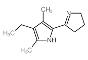 1H-Pyrrole,2-(3,4-dihydro-2H-pyrrol-5-yl)-4-ethyl-3,5-dimethyl-结构式