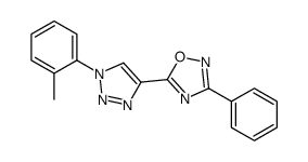 5-[1-(2-methylphenyl)triazol-4-yl]-3-phenyl-1,2,4-oxadiazole结构式