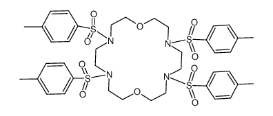 N,N',N'',N'''-tetrakis(tolyl-p-sulphonyl)-1,10-dioxa-4,7,13,16-tetra-azacyclo-octadecane结构式