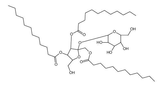 [(2S,3S,4R,5R)-3,4-di(dodecanoyloxy)-5-(hydroxymethyl)-2-[(2R,3R,4S,5S,6R)-3,4,5-trihydroxy-6-(hydroxymethyl)oxan-2-yl]oxyoxolan-2-yl]methyl dodecanoate Structure