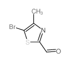 5-溴-4-甲基-1,3-噻唑-2-甲醛结构式