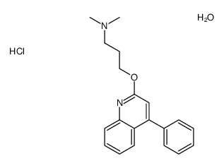 N,N-dimethyl-3-(4-phenylquinolin-2-yl)oxypropan-1-amine,hydrate,hydrochloride Structure