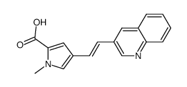 1-methyl-4-[(E)-2-(3-quinolinyl)ethenyl]-1H-pyrrole-2-carboxylic acid结构式