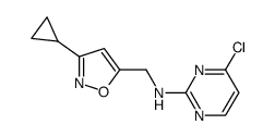 4-chloro-N-[(3-cyclopropyl-1,2-oxazol-5-yl)methyl]pyrimidin-2-amine Structure