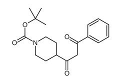 4-(3-氧代-3-苯基-丙酰基)-哌啶-1-羧酸叔丁酯结构式