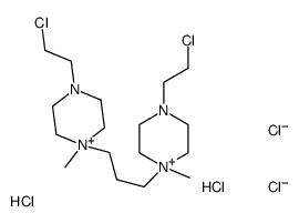 4-(2-chloroethyl)-1-[3-[4-(2-chloroethyl)-1-methylpiperazin-1-ium-1-yl]propyl]-1-methylpiperazin-1-ium,dichloride,dihydrochloride结构式