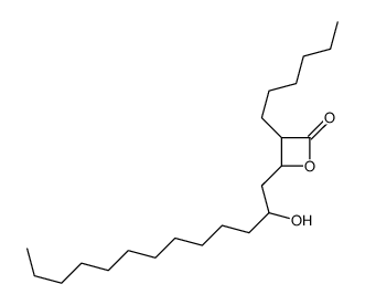3-Hexyl-4-(2-hydroxytridecyl)-2-oxetanone Structure