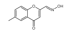 6-Methyl-4-oxo-4H-1-benzopyran-2-carboxaldehyde oxime结构式