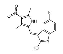 (3Z)-3-[(3,5-dimethyl-4-nitro-1H-pyrrol-2-yl)methylidene]-5-fluoro-1H-indol-2-one结构式