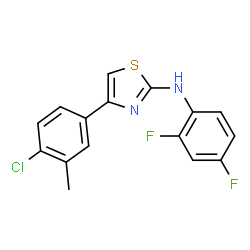 (2,4-DIFLUOROPHENYL)(4-(4-CHLORO-3-METHYLPHENYL)(2,5-THIAZOLYL))AMINE Structure