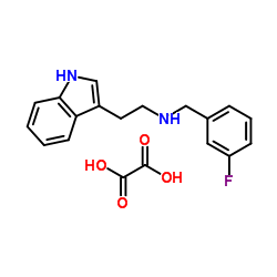 N-(3-Fluorobenzyl)-2-(1H-indol-3-yl)ethanamine ethanedioate (1:1)结构式