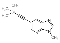 3-甲基-6-((三甲基甲硅烷基)乙炔基)-3H-咪唑[4,5-b] 吡啶结构式