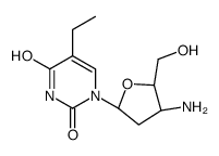1-[(2R,4S,5S)-4-amino-5-(hydroxymethyl)oxolan-2-yl]-5-ethylpyrimidine-2,4-dione Structure