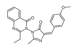 2-ethyl-3-[(4Z)-4-[(4-methoxyphenyl)methylidene]-2-methyl-5-oxoimidazol-1-yl]quinazolin-4-one结构式