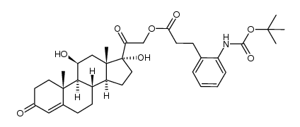 cortisone-21-(2-aminophenyl)propionic acid ester Structure