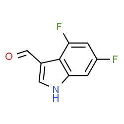 4,6-二氟-1H-吲哚-3-甲醛结构式