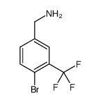 (4-溴-3-(三氟甲基)苯基)甲胺结构式