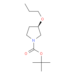 3-丙氧基吡咯烷-1-羧酸叔丁酯结构式