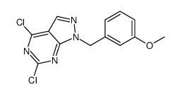 4,6-Dichloro-1-(3-methoxybenzyl)-1H-pyrazolo[3,4-d]pyrimidine Structure