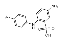 5-amino-2-(4-aminoanilino)benzenesulfonic acid Structure
