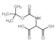 Boc-氨基丙二酸结构式