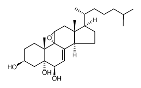 9,11-epoxycholest-7-ene-3,5,6-triol structure