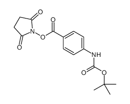 Boc-4-氨基苯甲酸-N-羟基琥珀酰亚胺酯结构式