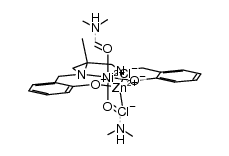 Ni(bis-N,N'-(2-hydroxybenzyl)-2,2'-dimethyl-1,3-propanediamine(-2H))(DMF)2ZnCl2 Structure